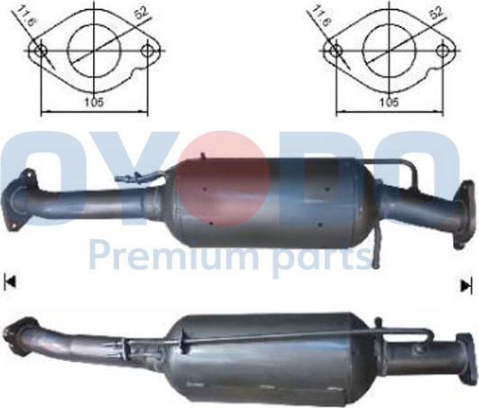 Oyodo 20N0025-OYO - Сажі / частковий фільтр, система вихлопу ОГ autozip.com.ua