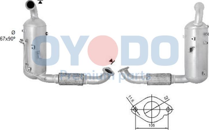 Oyodo 20N0140-OYO - Сажі / частковий фільтр, система вихлопу ОГ autozip.com.ua