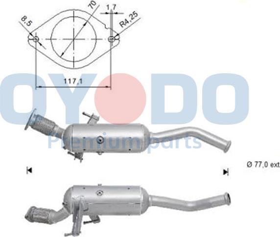 Oyodo 20N0141-OYO - Сажі / частковий фільтр, система вихлопу ОГ autozip.com.ua