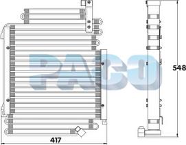 PACO CL3995 - Конденсатор, кондиціонер autozip.com.ua