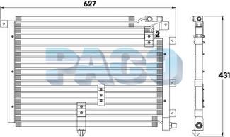 PACO CL3930 - Конденсатор, кондиціонер autozip.com.ua