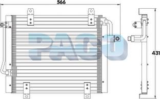 PACO CL3921 - Конденсатор, кондиціонер autozip.com.ua