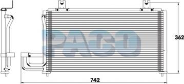 PACO CL3162 - Конденсатор, кондиціонер autozip.com.ua