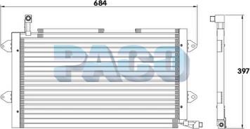 PACO CL3885/B - Конденсатор, кондиціонер autozip.com.ua