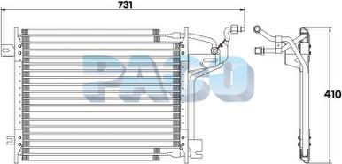 PACO CL3830 - Конденсатор, кондиціонер autozip.com.ua