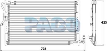 PACO CL3831 - Конденсатор, кондиціонер autozip.com.ua