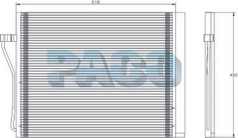 PACO PL5537 - Конденсатор, кондиціонер autozip.com.ua