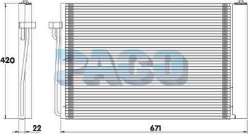 PACO PL5082 - Конденсатор, кондиціонер autozip.com.ua
