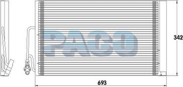 PACO PL5123 - Конденсатор, кондиціонер autozip.com.ua