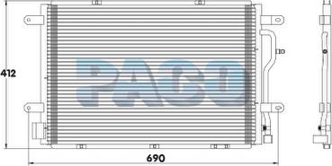PACO PL5202 - Конденсатор, кондиціонер autozip.com.ua
