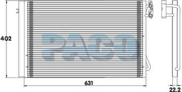 PACO PL3444 - Конденсатор, кондиціонер autozip.com.ua