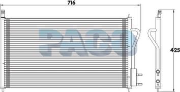 PACO PL3422 - Конденсатор, кондиціонер autozip.com.ua