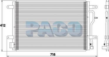 PACO PL3582 - Конденсатор, кондиціонер autozip.com.ua