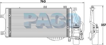 PACO PL3671/RD - Конденсатор, кондиціонер autozip.com.ua