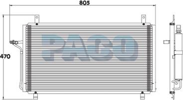 PACO PL3312/RD - Конденсатор, кондиціонер autozip.com.ua