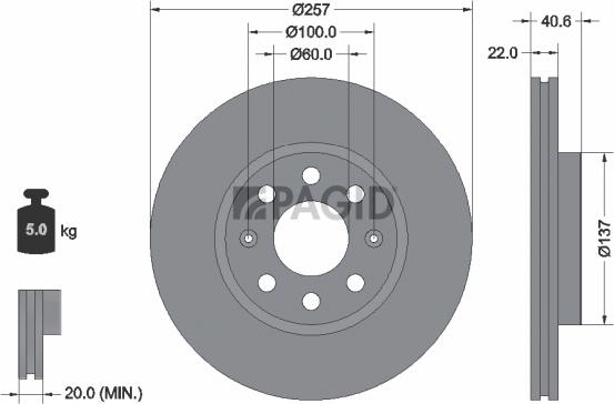 Pagid 54457NC - Гальмівний диск autozip.com.ua