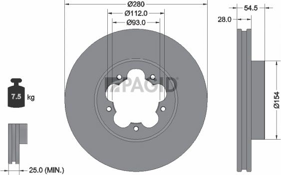 Pagid 54518NC - Гальмівний диск autozip.com.ua