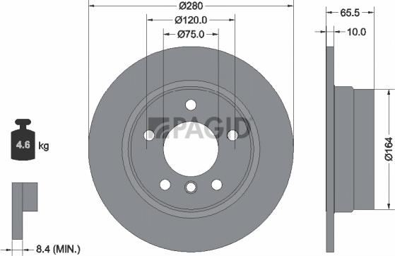 Pagid 54329NC - Гальмівний диск autozip.com.ua