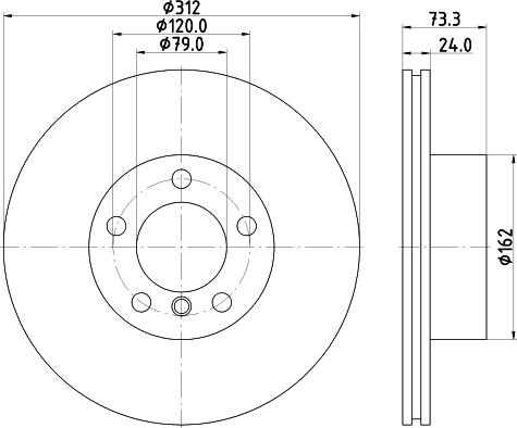 Pagid 55618HC - Гальмівний диск autozip.com.ua