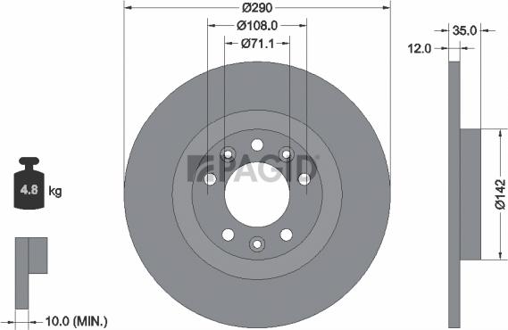 Pagid 55673NC - Гальмівний диск autozip.com.ua