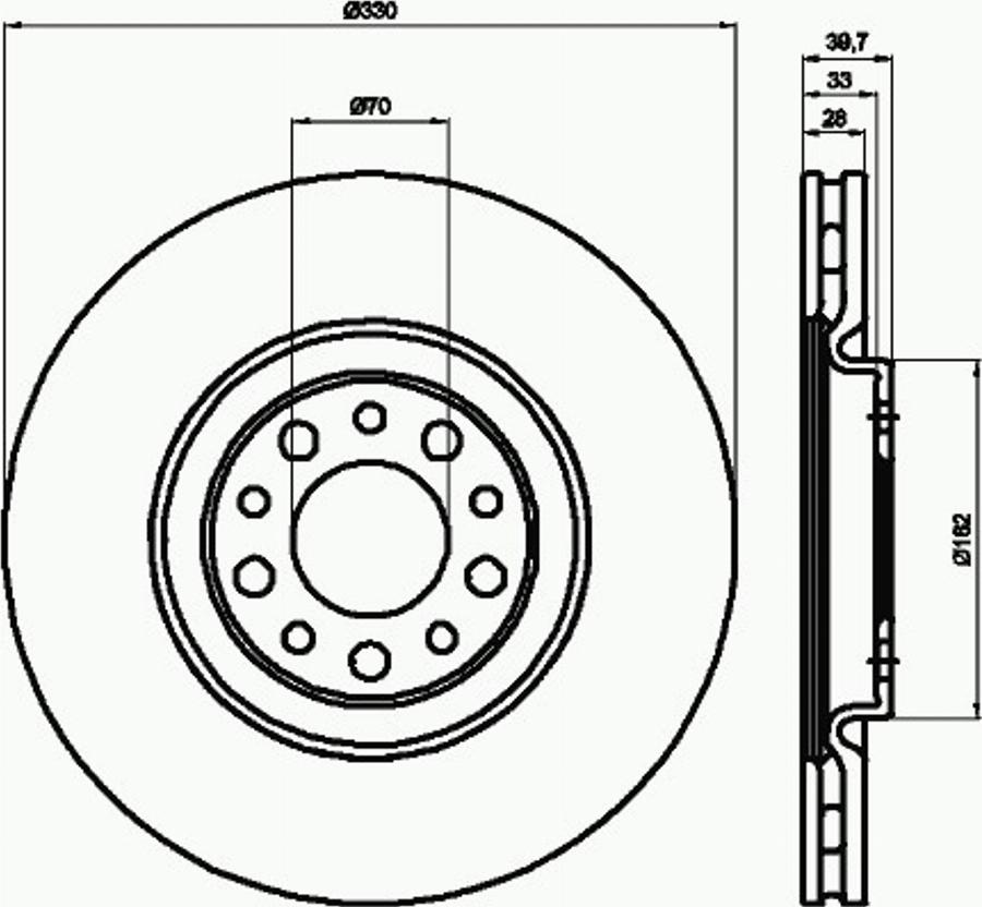 Pagid 55209PRO - Гальмівний диск autozip.com.ua