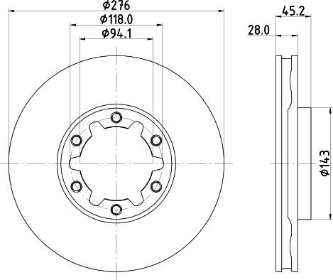 Pagid 56386 - Гальмівний диск autozip.com.ua