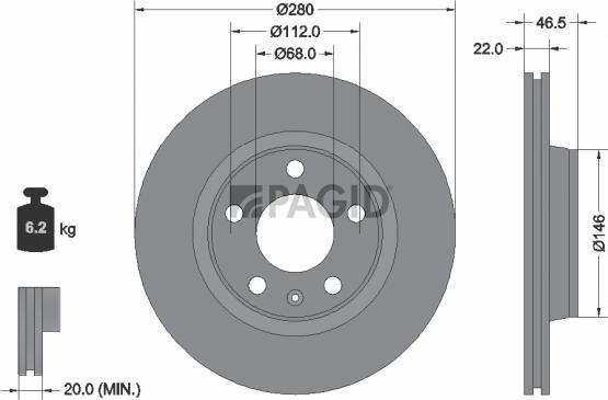 Pagid 53961NC - Гальмівний диск autozip.com.ua