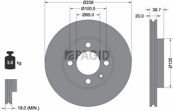 Pagid 53930NC - Гальмівний диск autozip.com.ua