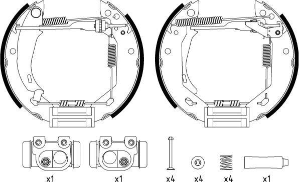 Pagid R0380 - Комплект гальм, барабанний механізм autozip.com.ua