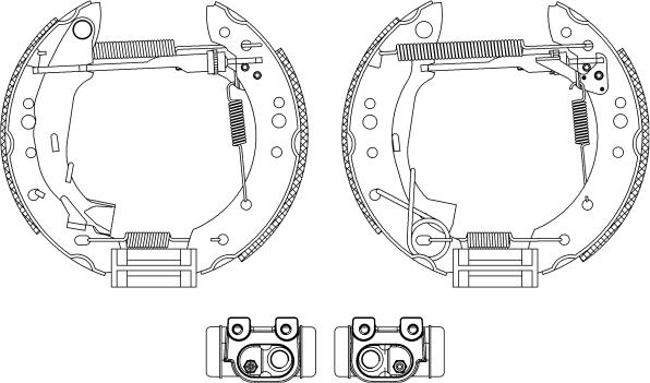 Pagid R1095 - Комплект гальм, барабанний механізм autozip.com.ua