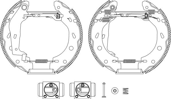 Pagid R1345 - Комплект гальм, барабанний механізм autozip.com.ua