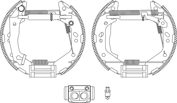 Pagid R1334 - Комплект гальм, барабанний механізм autozip.com.ua