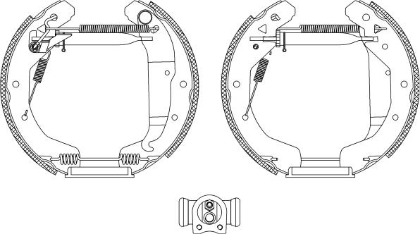 Pagid R1338 - Комплект гальм, барабанний механізм autozip.com.ua