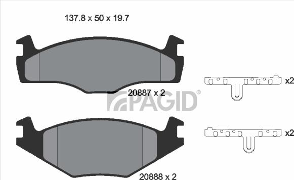 Pagid T4154N - Гальмівні колодки, дискові гальма autozip.com.ua