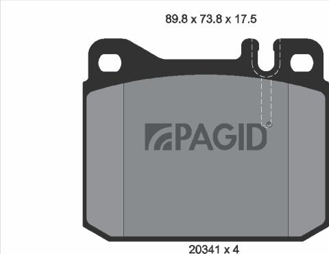 Pagid T4113N - Гальмівні колодки, дискові гальма autozip.com.ua