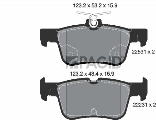 Pagid T4181N - Гальмівні колодки, дискові гальма autozip.com.ua