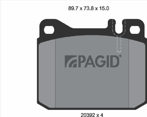 Pagid T4135N - Гальмівні колодки, дискові гальма autozip.com.ua