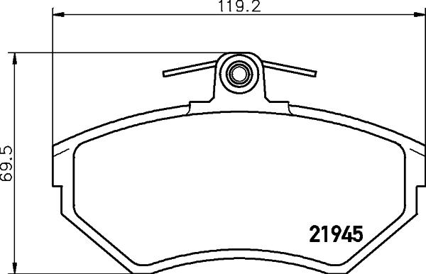 Pagid T5095 - Гальмівні колодки, дискові гальма autozip.com.ua