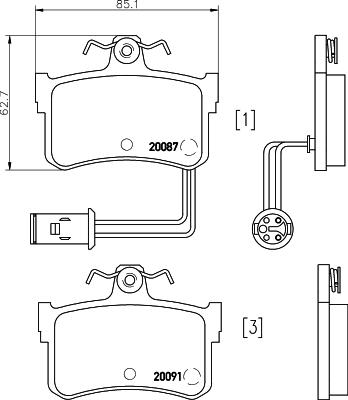 Pagid T5028 - Гальмівні колодки, дискові гальма autozip.com.ua