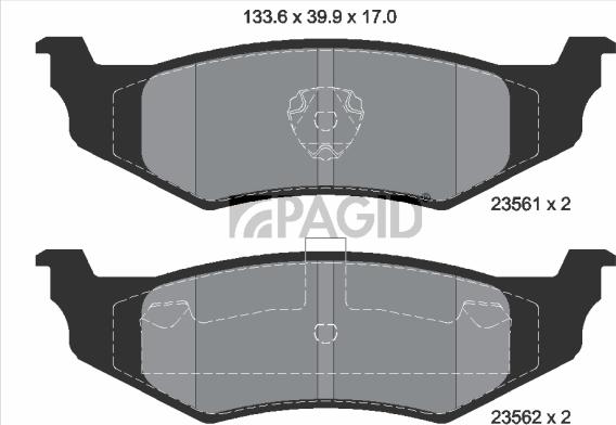 Pagid T5145N - Гальмівні колодки, дискові гальма autozip.com.ua