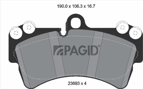 Pagid T5148N - Гальмівні колодки, дискові гальма autozip.com.ua
