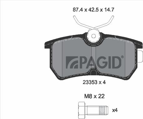 Pagid T5118N - Гальмівні колодки, дискові гальма autozip.com.ua
