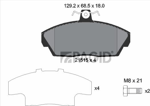 Pagid T5120N - Гальмівні колодки, дискові гальма autozip.com.ua