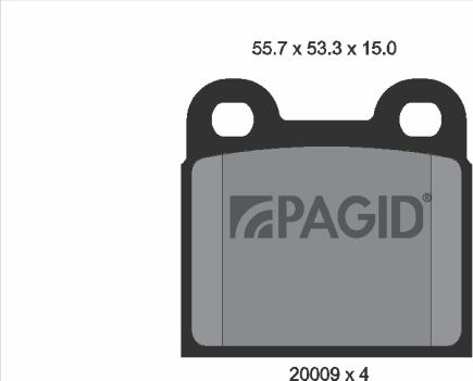 Pagid T0455N - Гальмівні колодки, дискові гальма autozip.com.ua