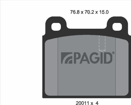 Pagid T0475N - Гальмівні колодки, дискові гальма autozip.com.ua