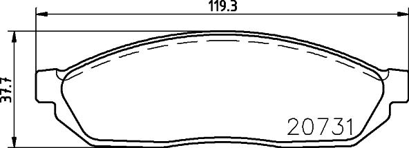 Pagid T0854 - Гальмівні колодки, дискові гальма autozip.com.ua