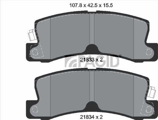 Pagid T0393N - Гальмівні колодки, дискові гальма autozip.com.ua