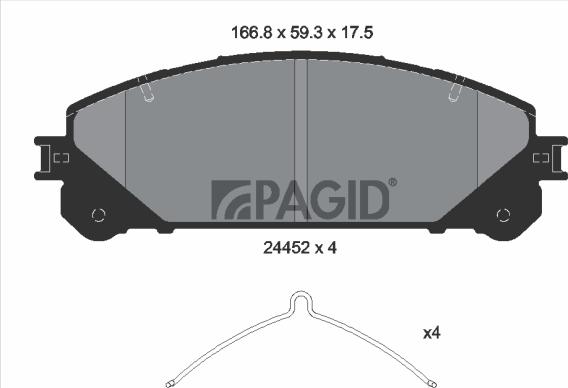 Pagid T1997N - Гальмівні колодки, дискові гальма autozip.com.ua