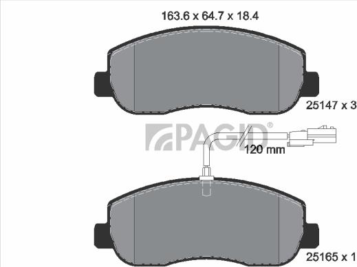 Pagid T1969N - Гальмівні колодки, дискові гальма autozip.com.ua