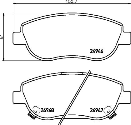 Pagid T1904 - Гальмівні колодки, дискові гальма autozip.com.ua